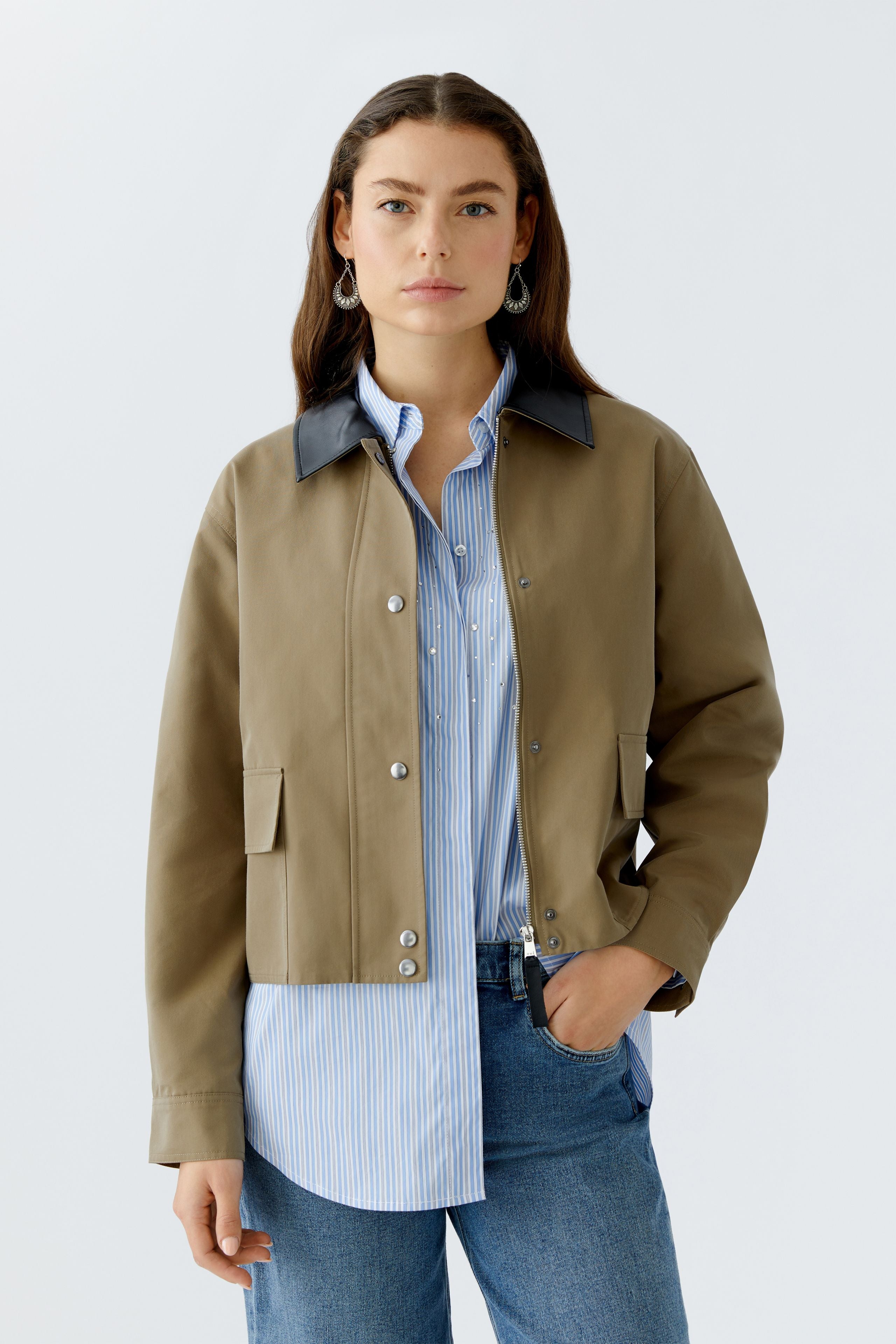 OUI KHAKI JACKET 94777 225