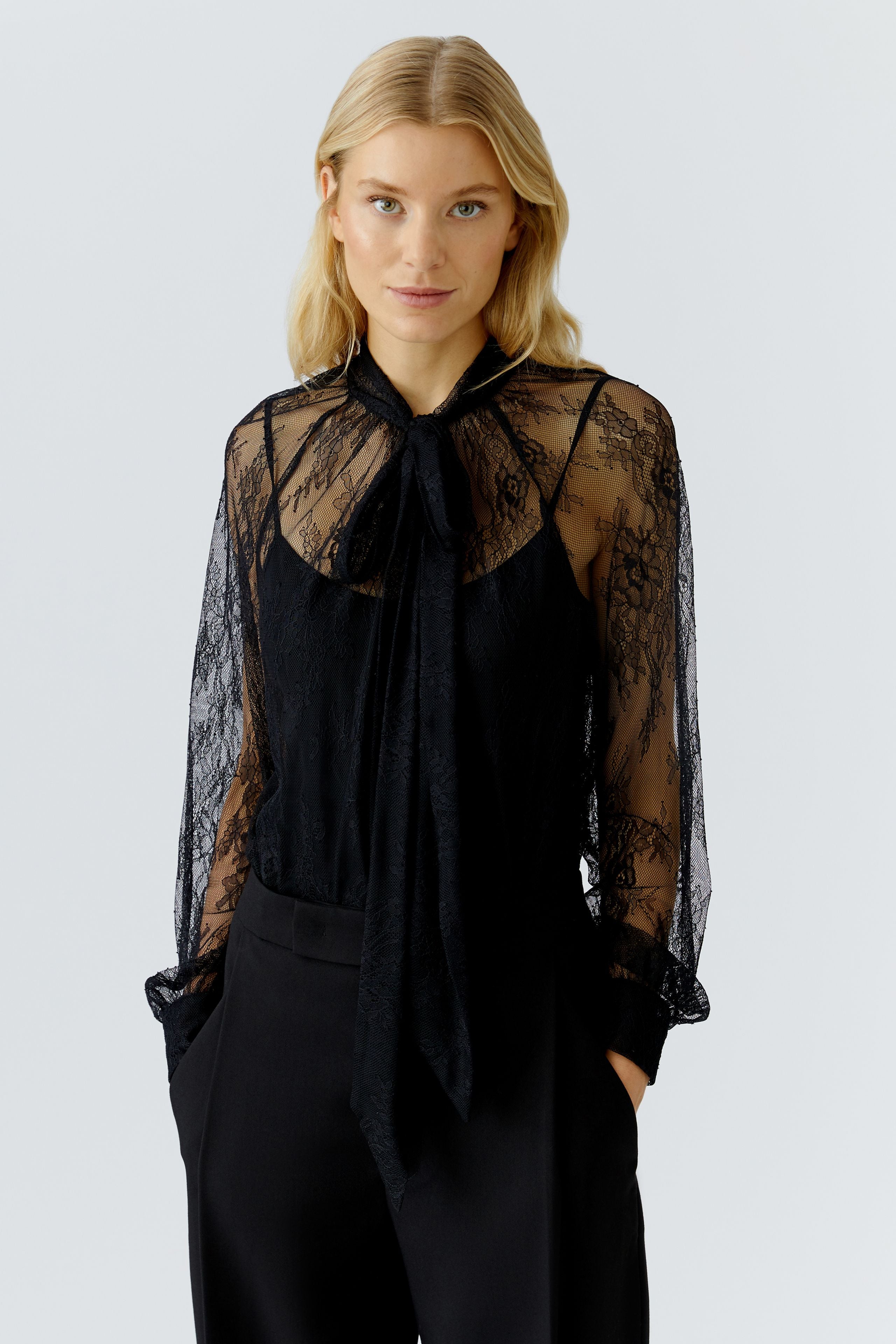 OUI BLACK BLOUSE 95006 225