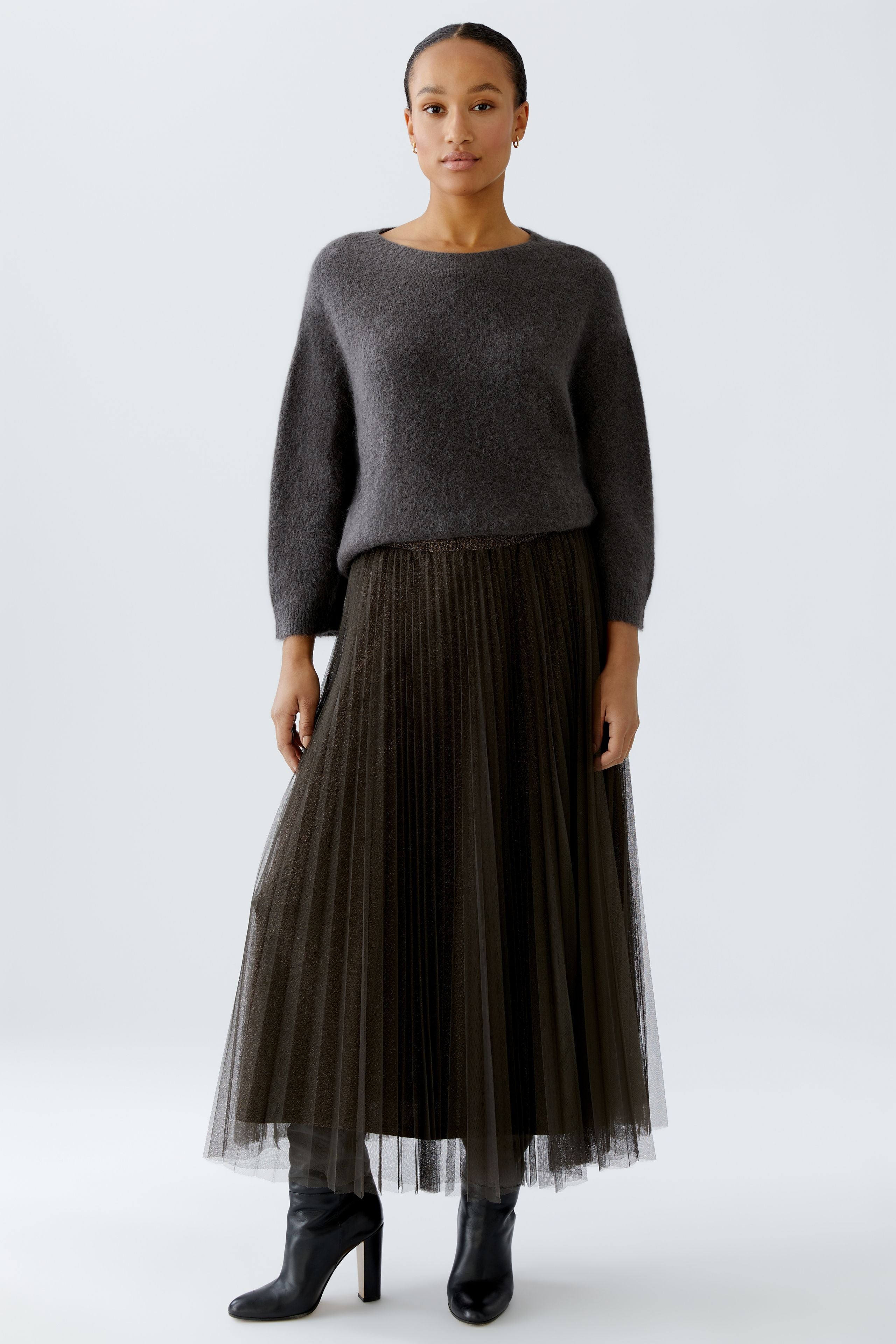 OUI BROWN SPARKLY SKIRT 95399 225