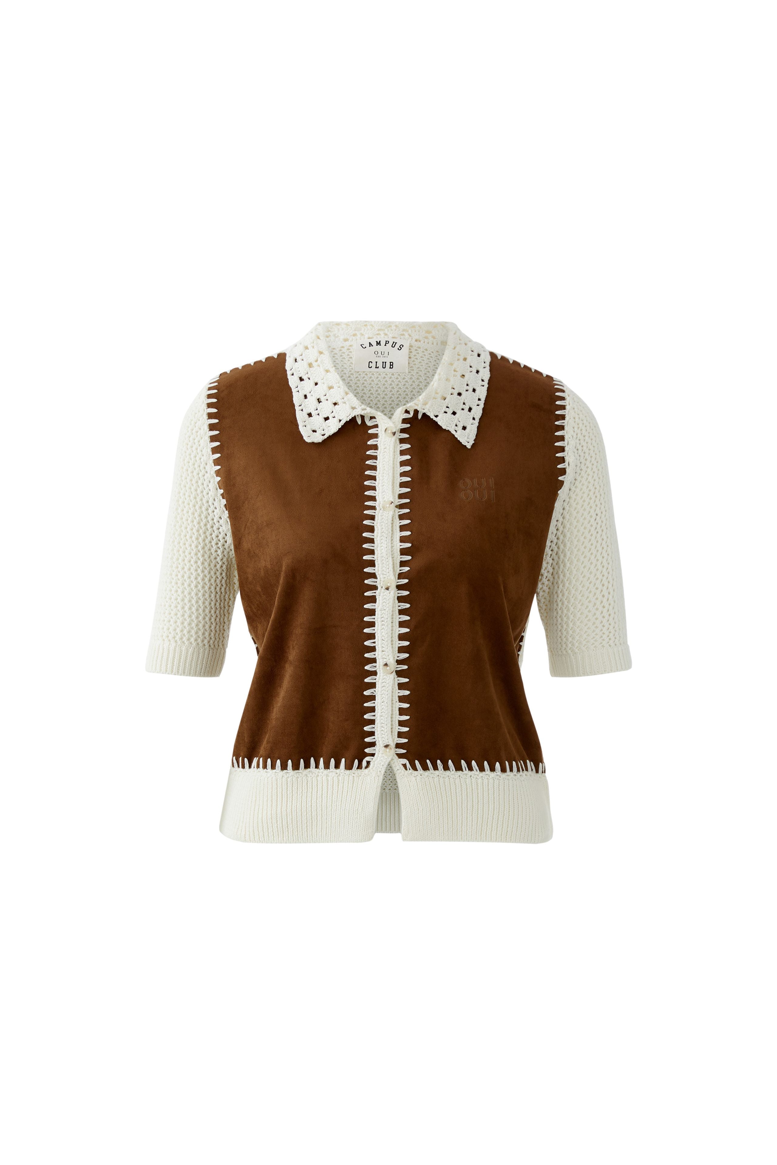 OUI BROWN CARDIGAN 97159 126