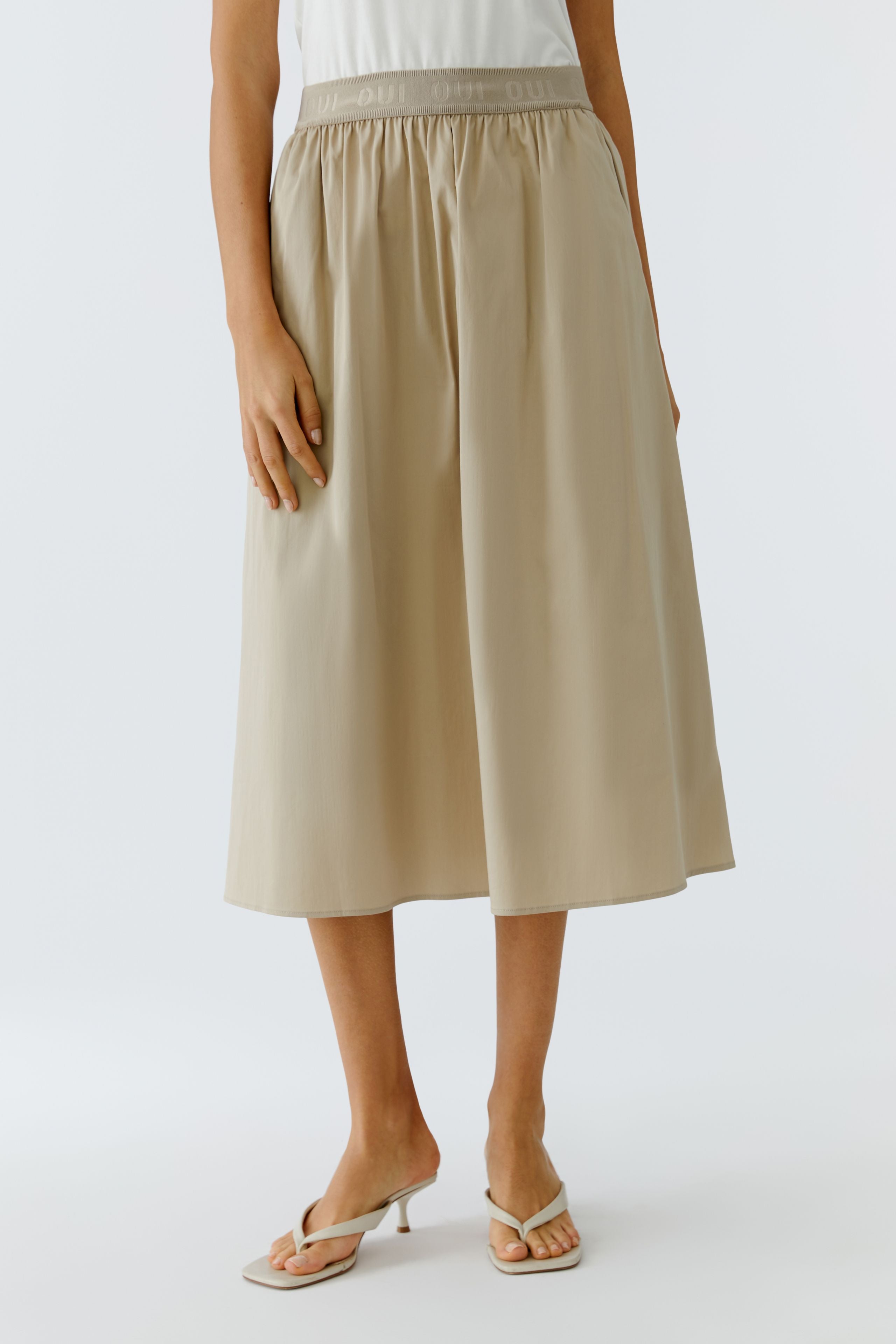 OUI BROWN MIDI SKIRT 97301 126