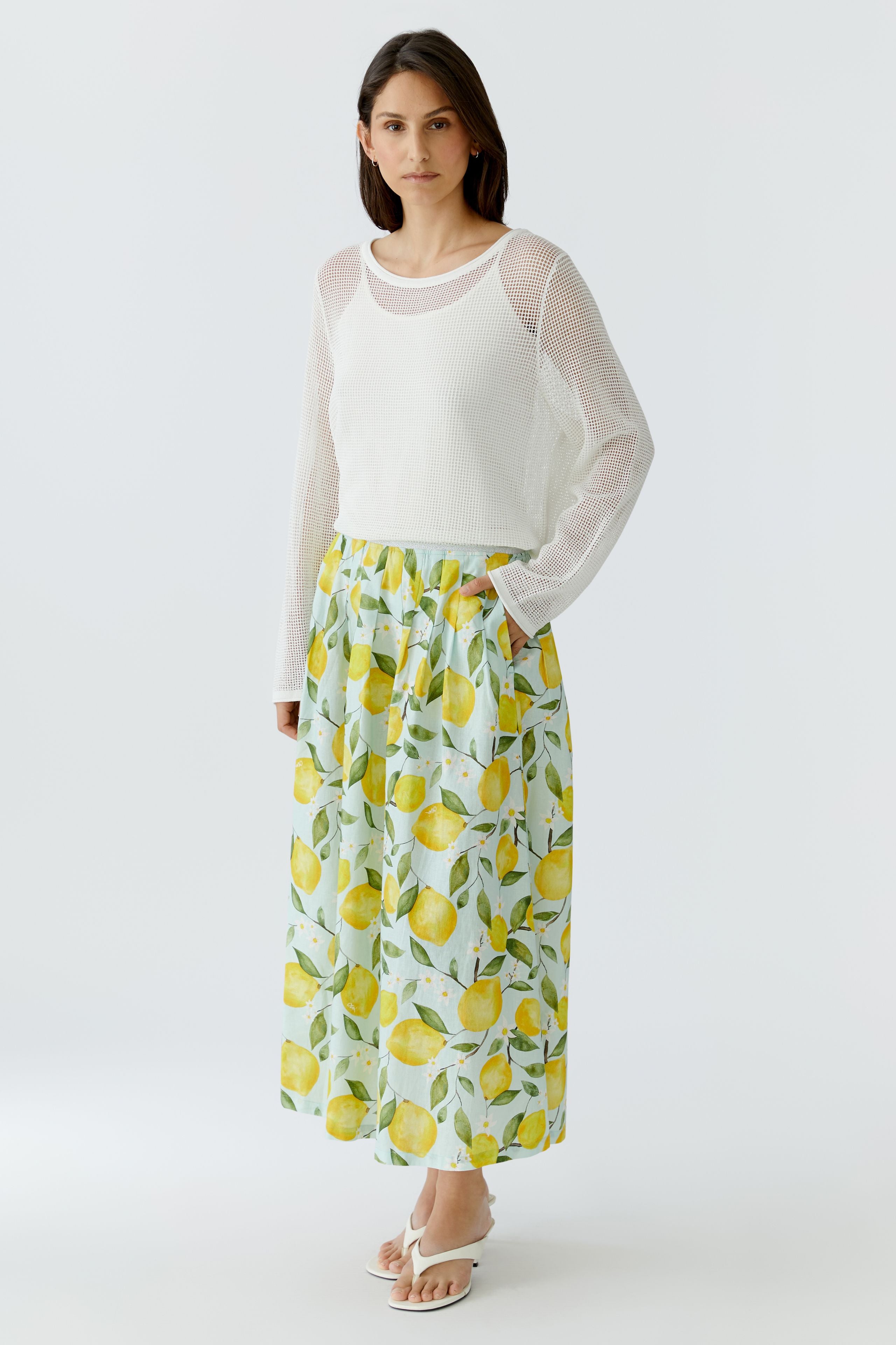 OUI YELLOW MAXI SKIRT 97357 126