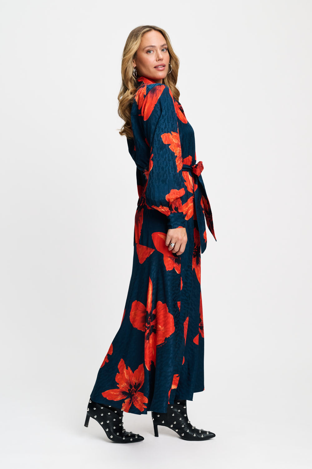 POM NAVY FLORAL PRINT DRESS 9803 226