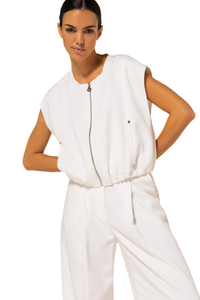 CAROLINE BISS WHITE JIP UP GILLET 1816 126