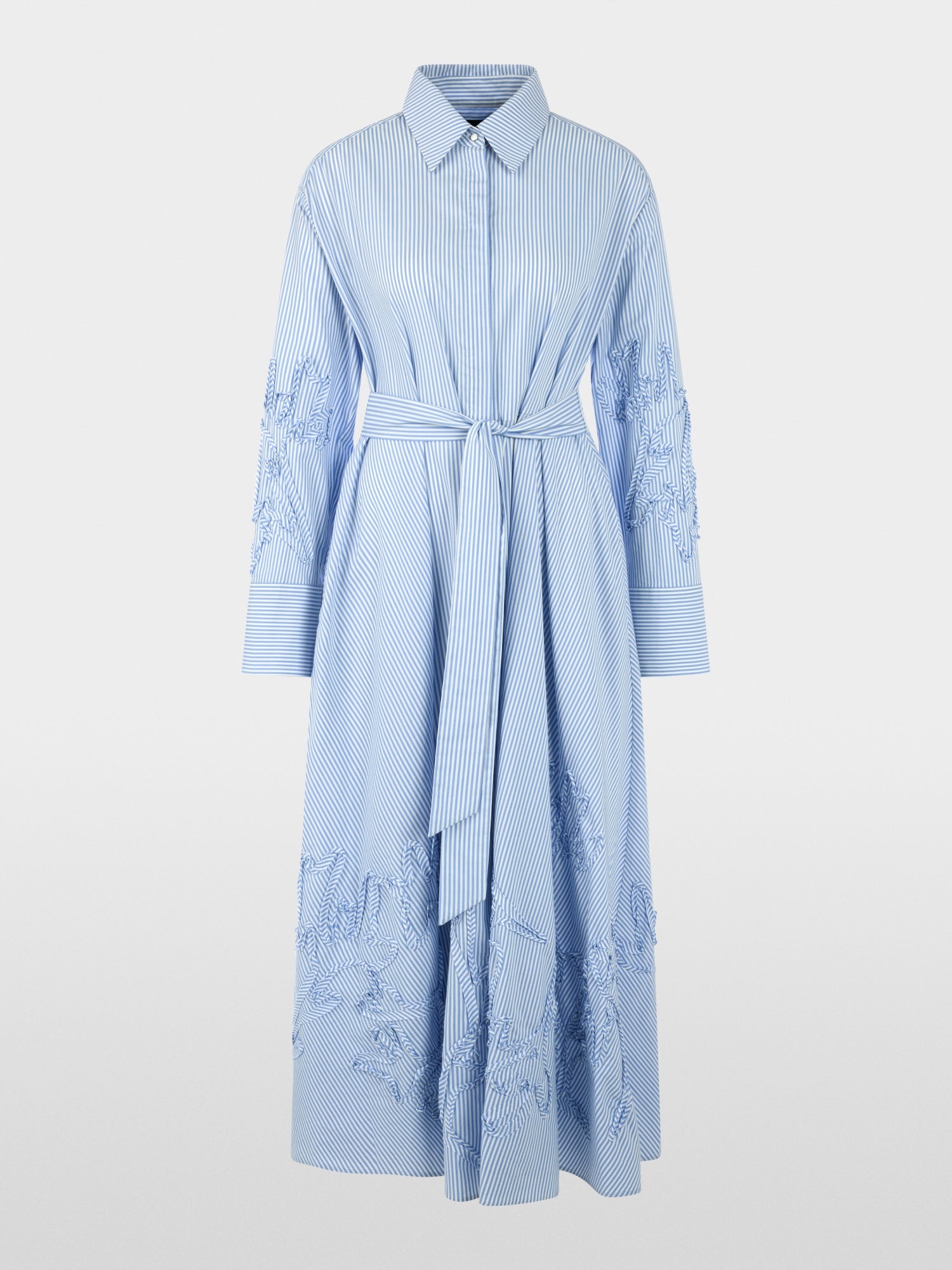 MARCCAIN BLUE PINSTRIPE SHIRT DRESS AC2131W59