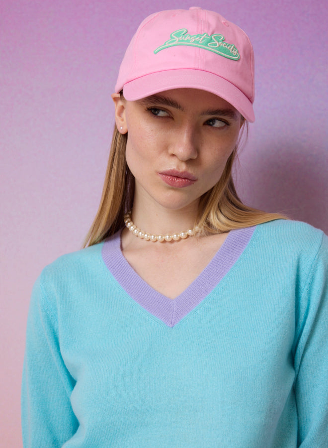 ABSOLUTE V NECK CONTRAST TRIM KNIT ISLA 126