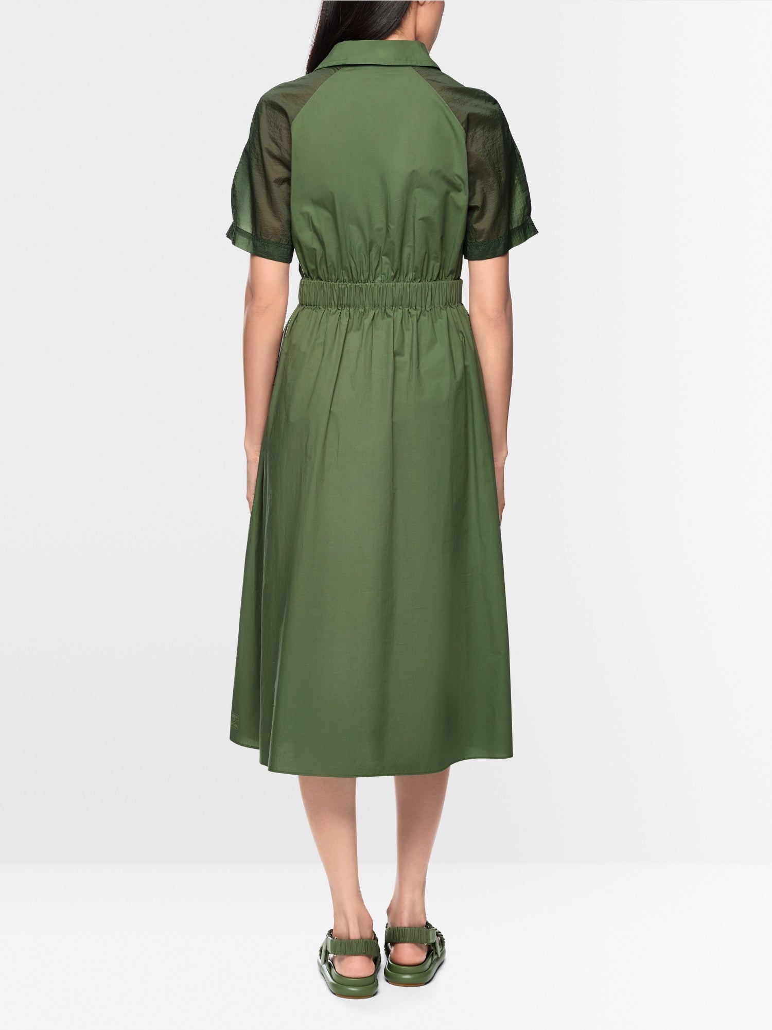 MARCCAIN KHAKI ZIP UP SHIRT DRESS AS2131W35 126