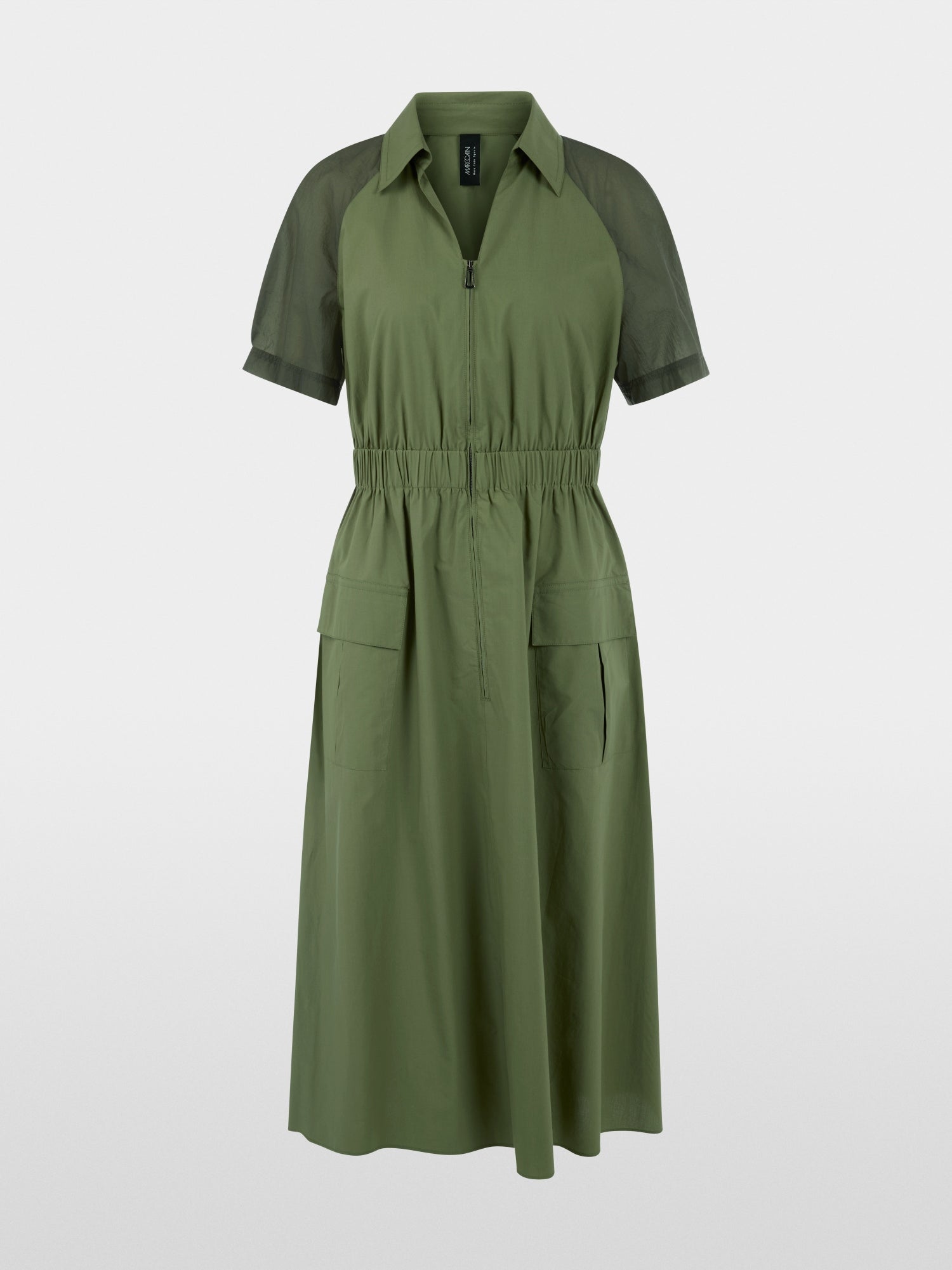 MARCCAIN KHAKI ZIP UP SHIRT DRESS AS2131W35 126