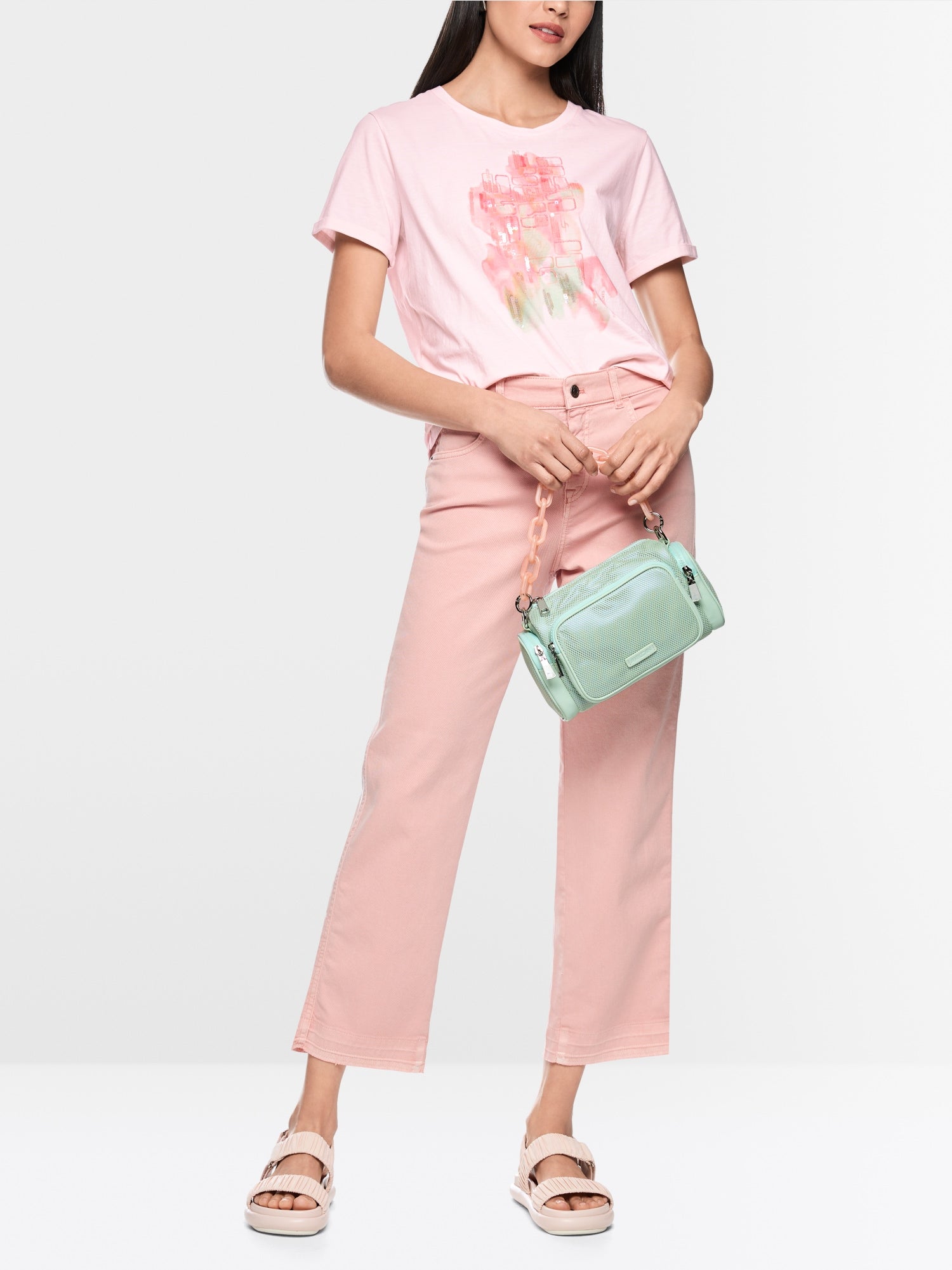 MARCCAIN PINK PTINT TOP AS4856J62 126