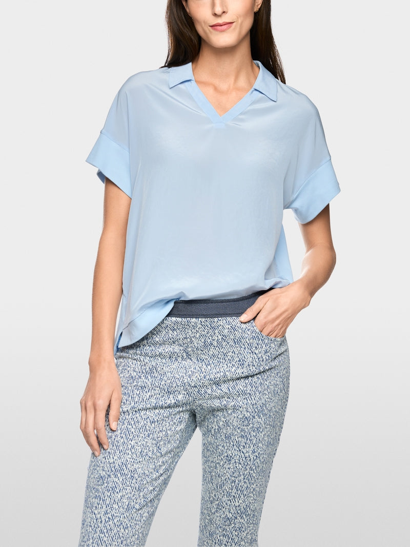 MARCCAIN BLUE SHORT SLEEVE TOP AS5506J67 126