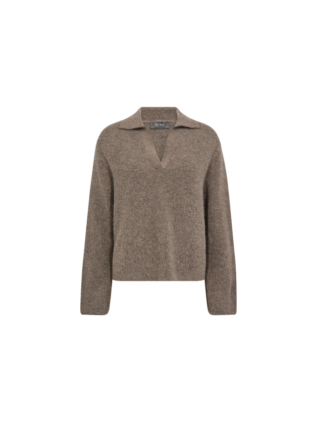 MOS MOSH BROWN MMTHORA AIDY POLO KNIT 173070 225