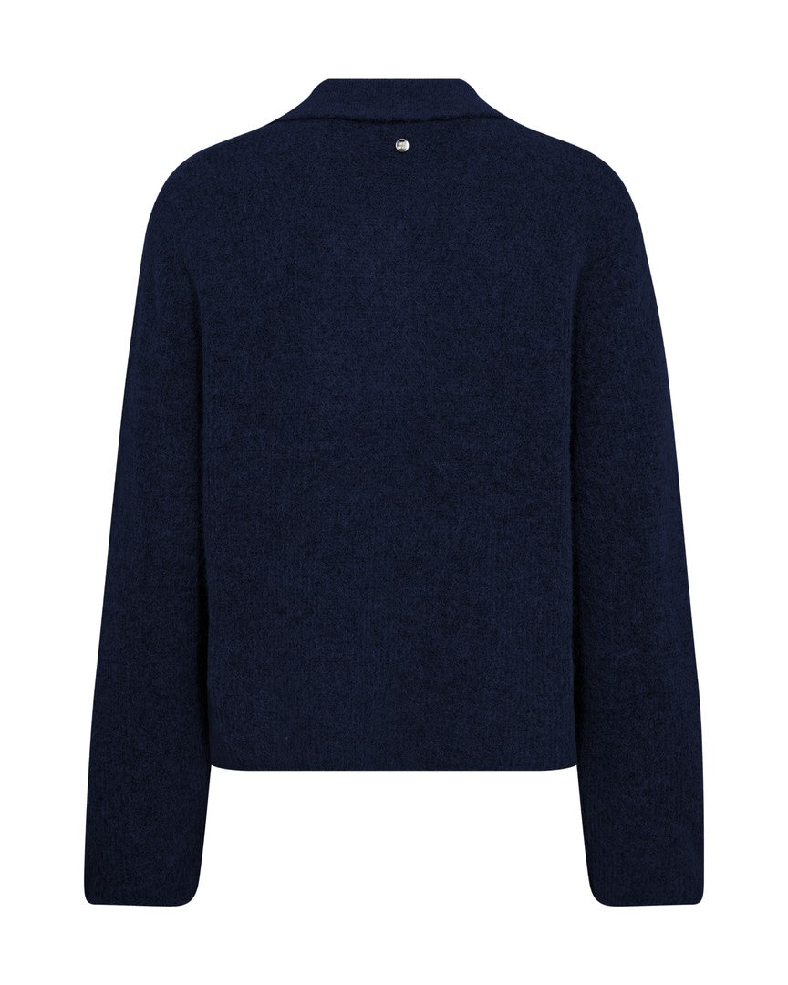 MOS MOSH BLUE MMTHORA AIDY POLO KNIT 173070 225