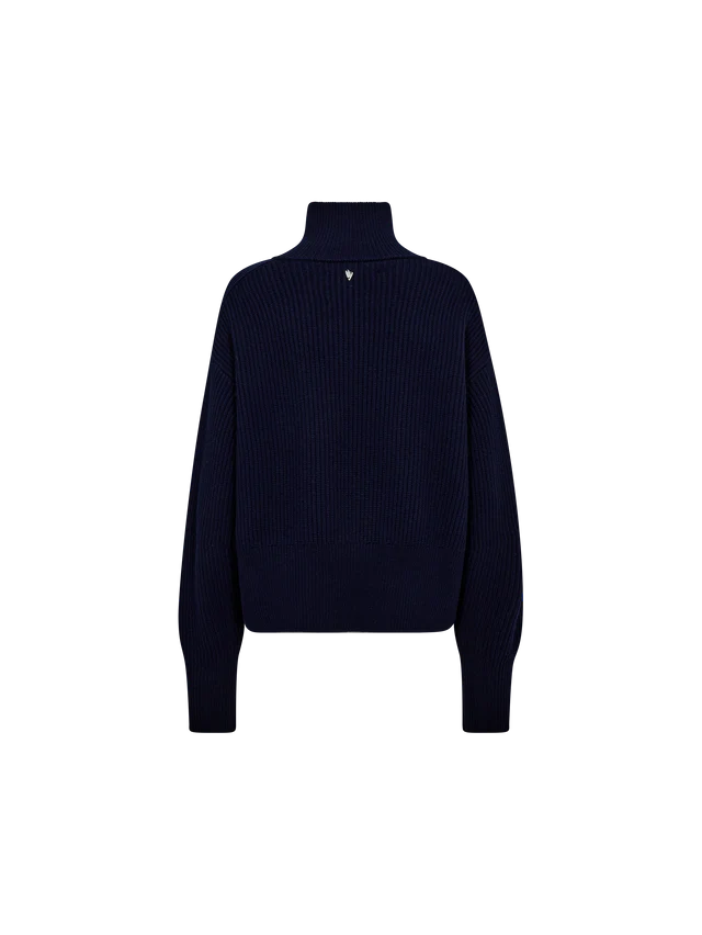 MOS MOSH BLUE MMAMITY ZIP KNIT CARDIGAN 173170 225