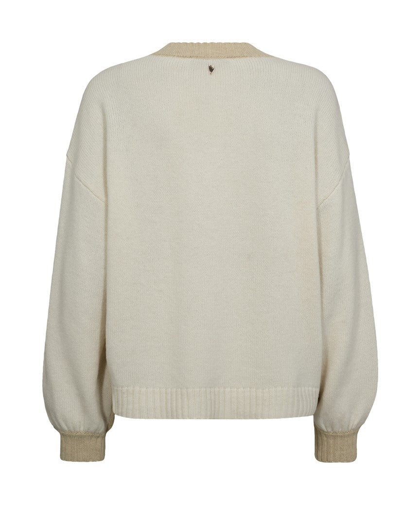 MOS MOSH BLUE MMBETH OTTILI V-NECK KNIT 173270 225