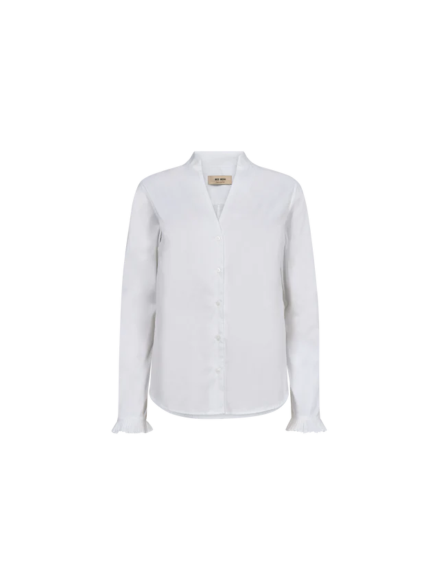 MOS MOSH WHITE MMHASSIE PLEAT SHIRT 174320 225