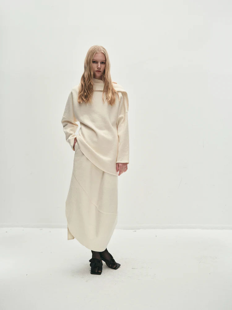 VIKTORIA CHAN RHEA IVORY NECK KNIT 225