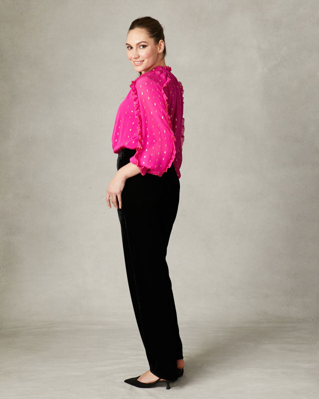FEE G  ABBY - FRILL SLEEVE BLOUSE 906Y/118  PINK 225