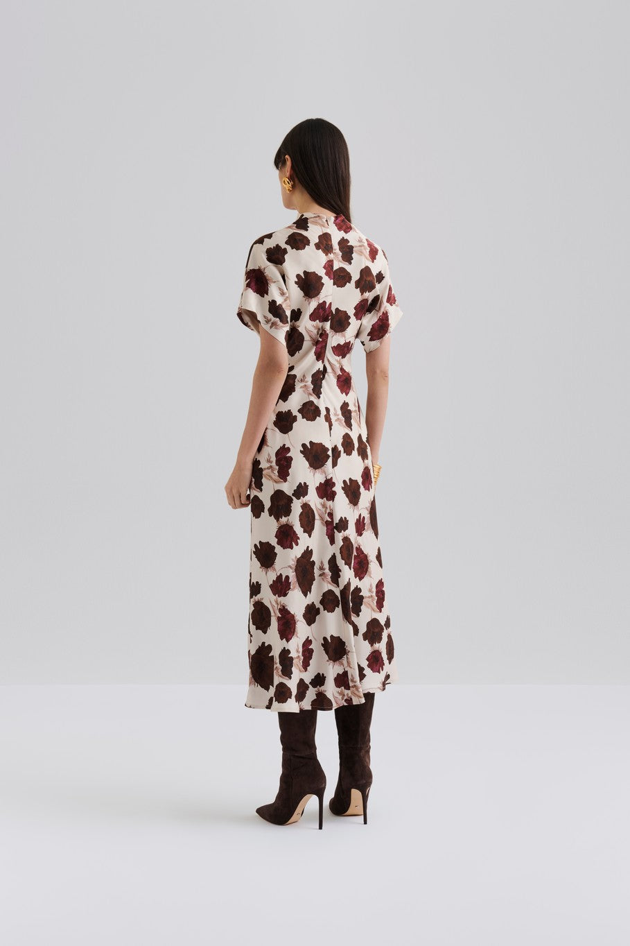MALINA ALIVIA BROWN PEONY DRESS 225