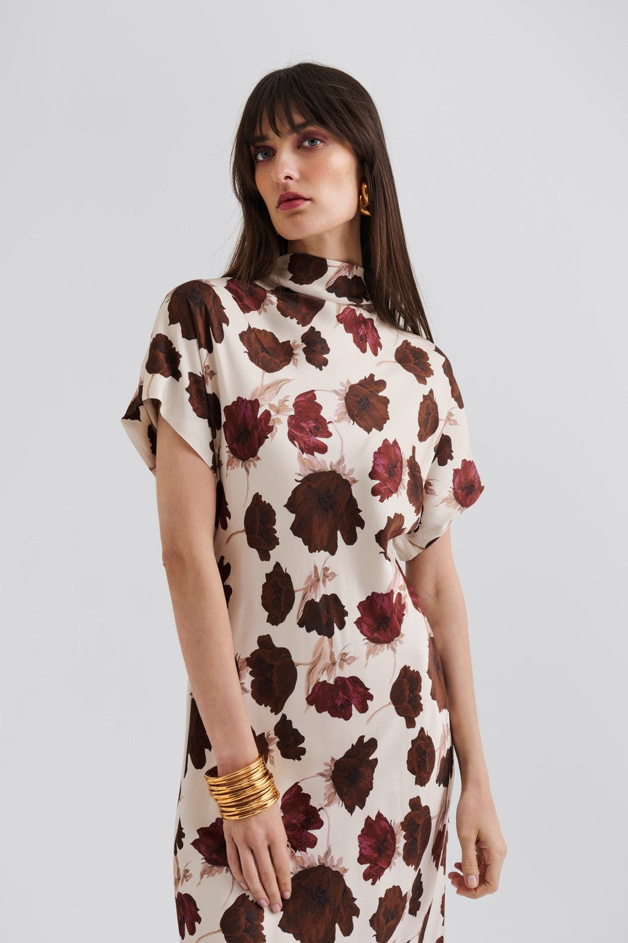 MALINA ALIVIA BROWN PEONY DRESS 225