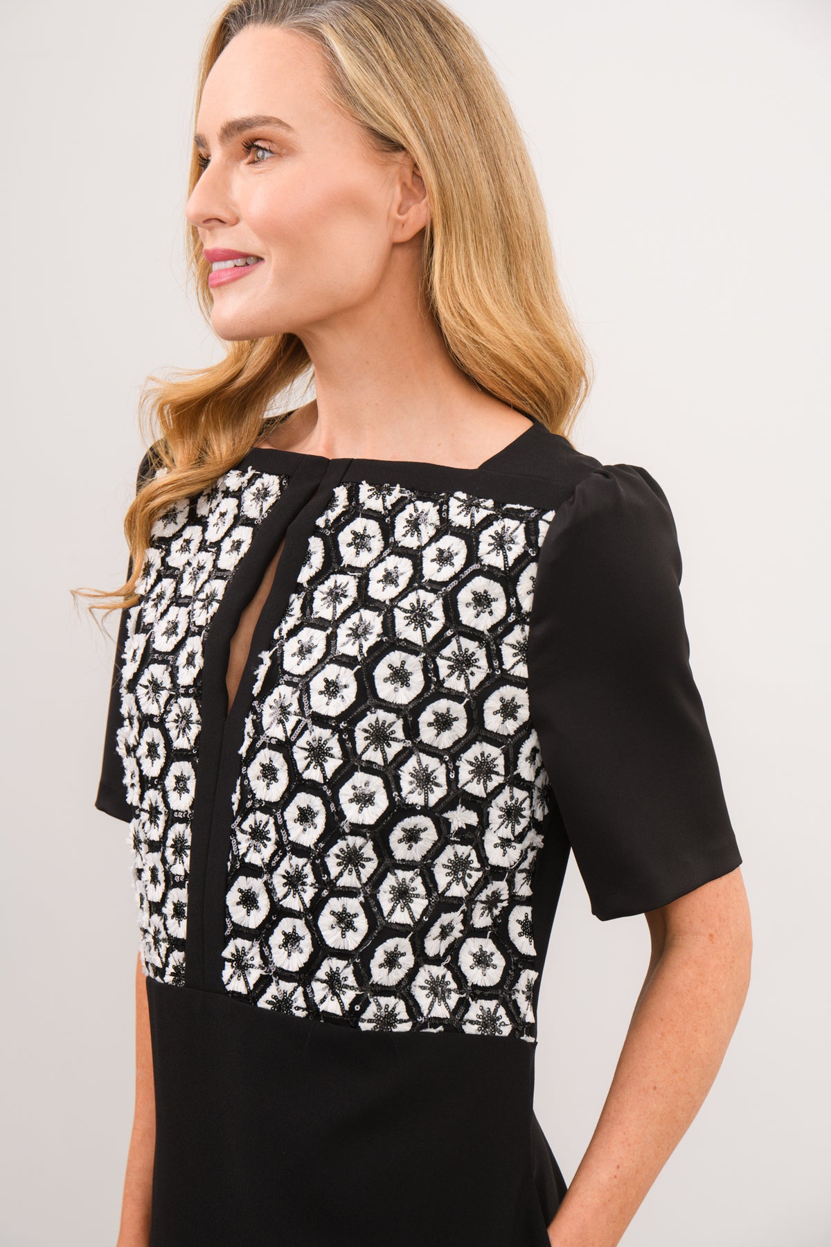 CAROLINE KILKENNY ALIX BLACK SEQUIN DRESS 226