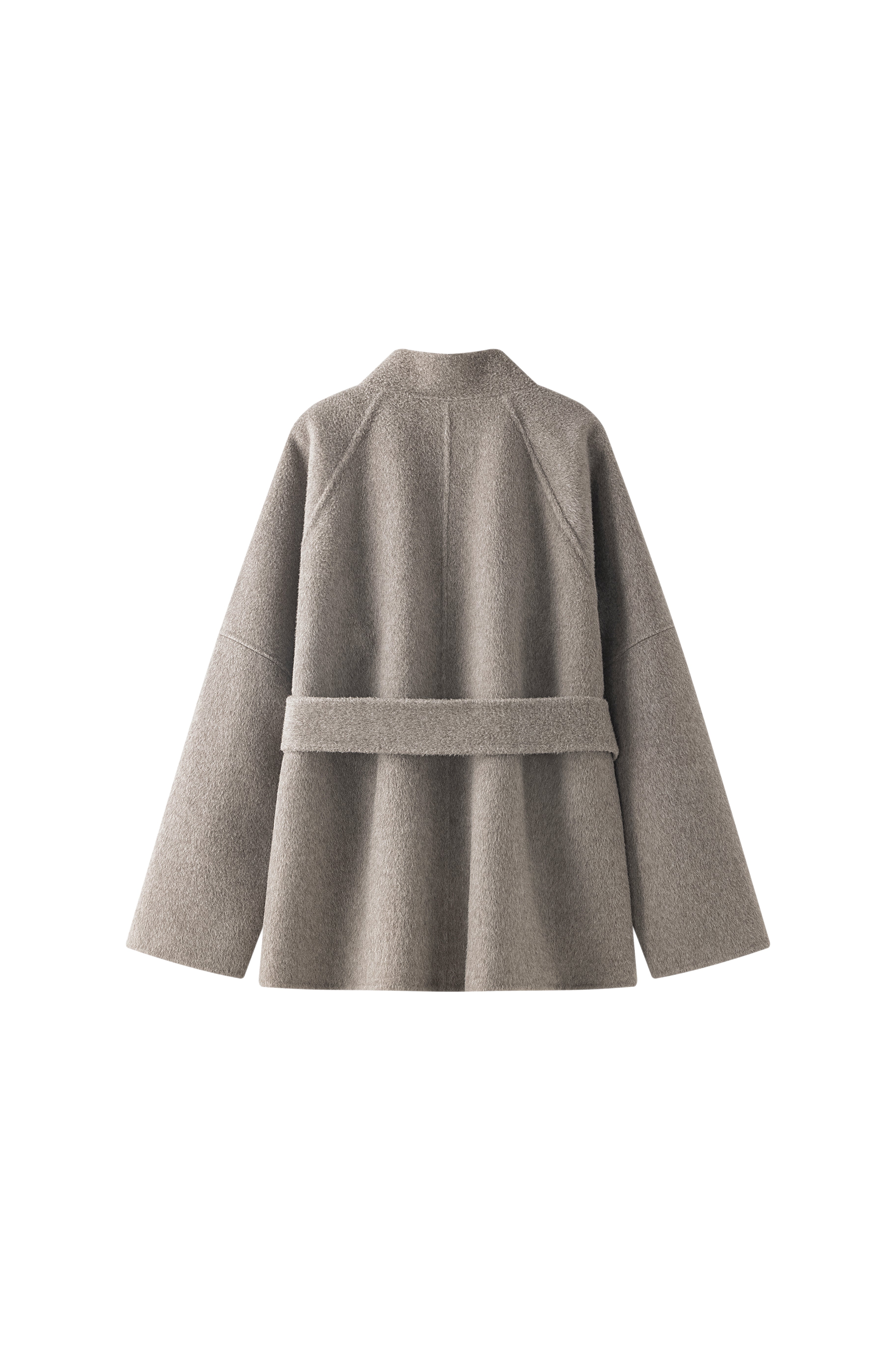 VIKTORIA CHAN JULIET MOCHA MIDI BELTED JACKET 225