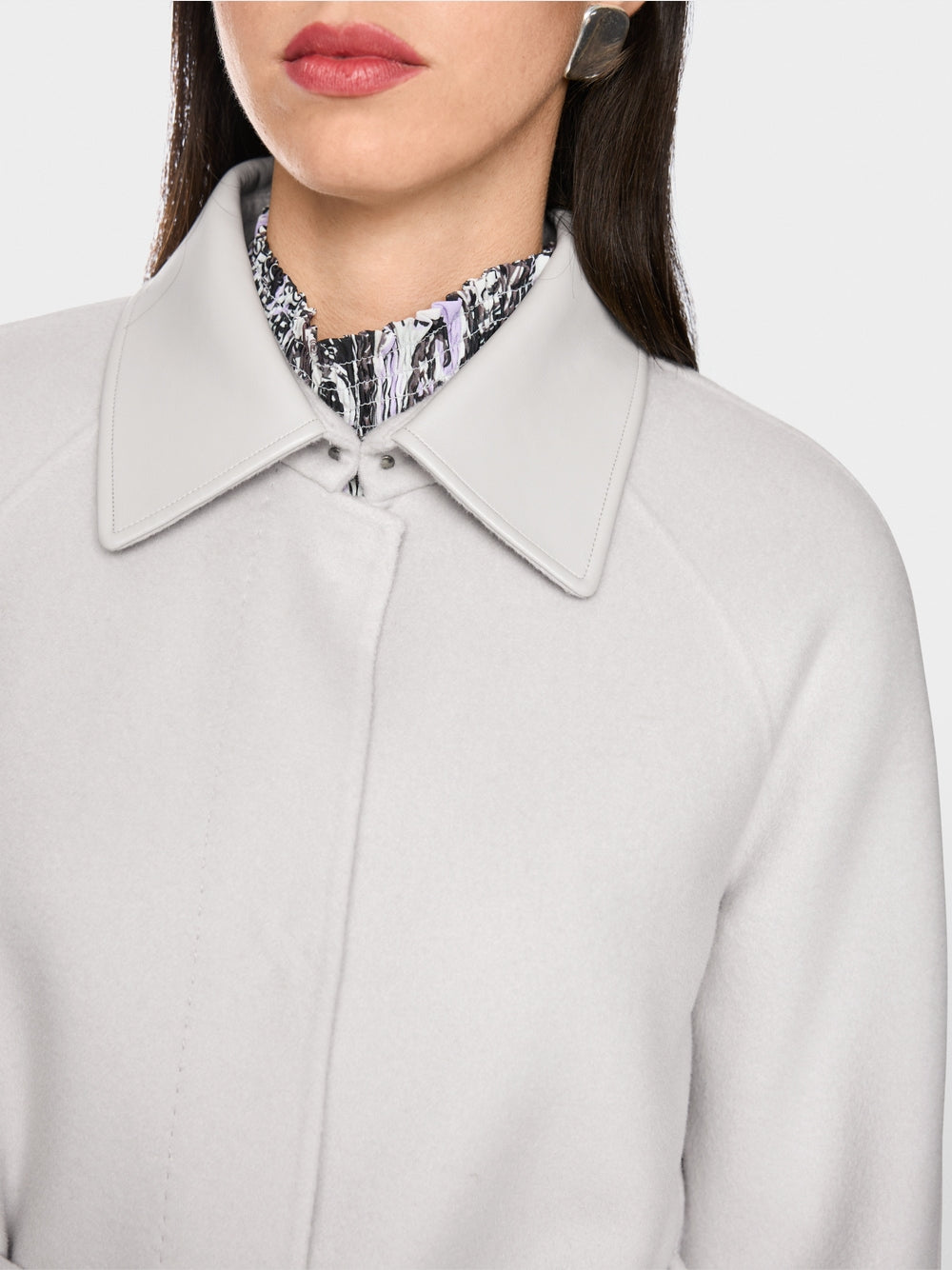 MARCCAIN SILVER BELTED WOOL COAT BC1106W33 812 226