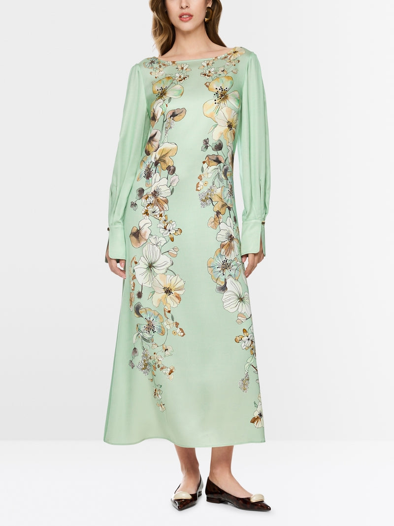 MARCCAIN MINT FLORAL PRINT DRESS BC2104W53 505 226