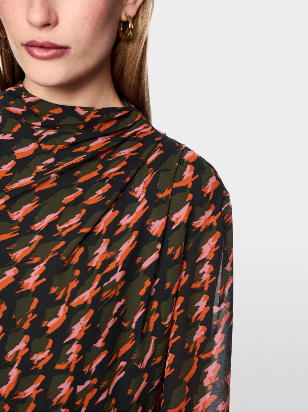 MARCCAIN CORAL COWL NECK DRESS BC2118W20 484 226
