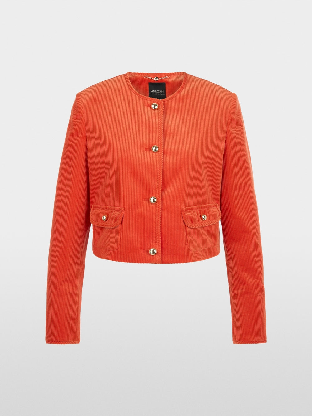 MARCCAIN ORANGE CORD CROPPED JACKET BC3118W02 484 226