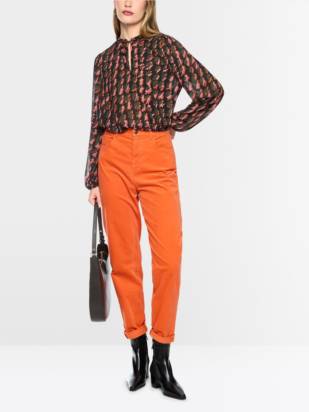MARCCAIN ORANGE PRINT BLOUSE BC5136W20 484 226