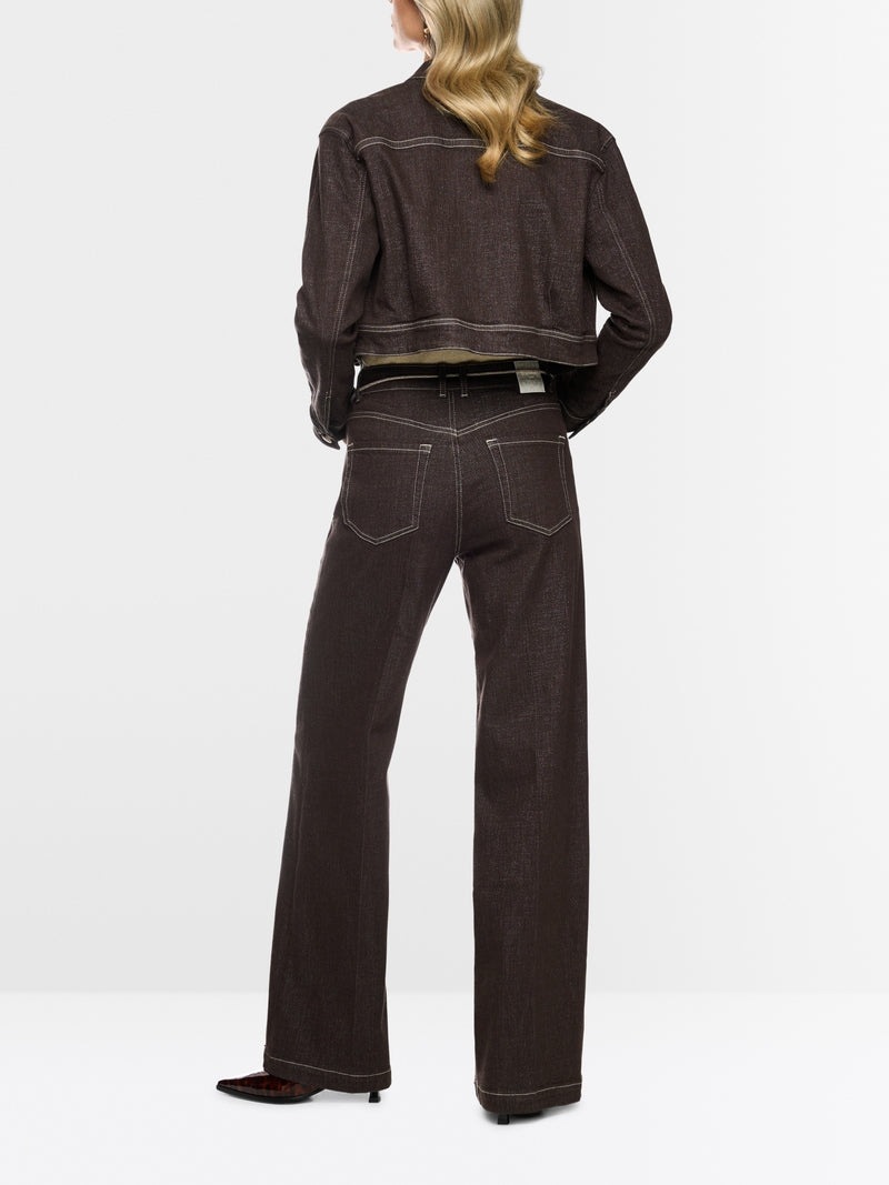 MARCCAIN BROWN WIDE LEG JEANS BC8225D09 697 226