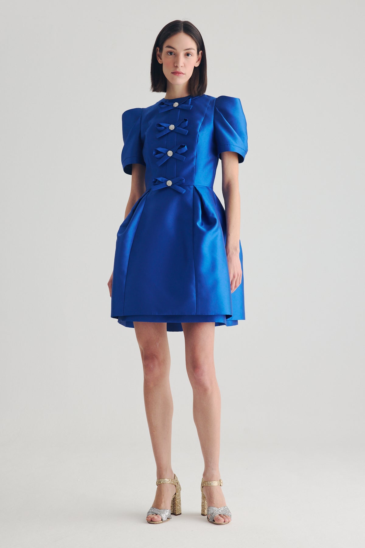05-106 birelin couture blue bow race day wedding guest dress