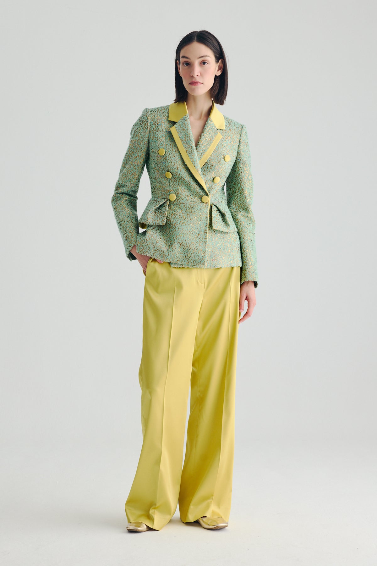 02-004 birelin couture lime satin trousers