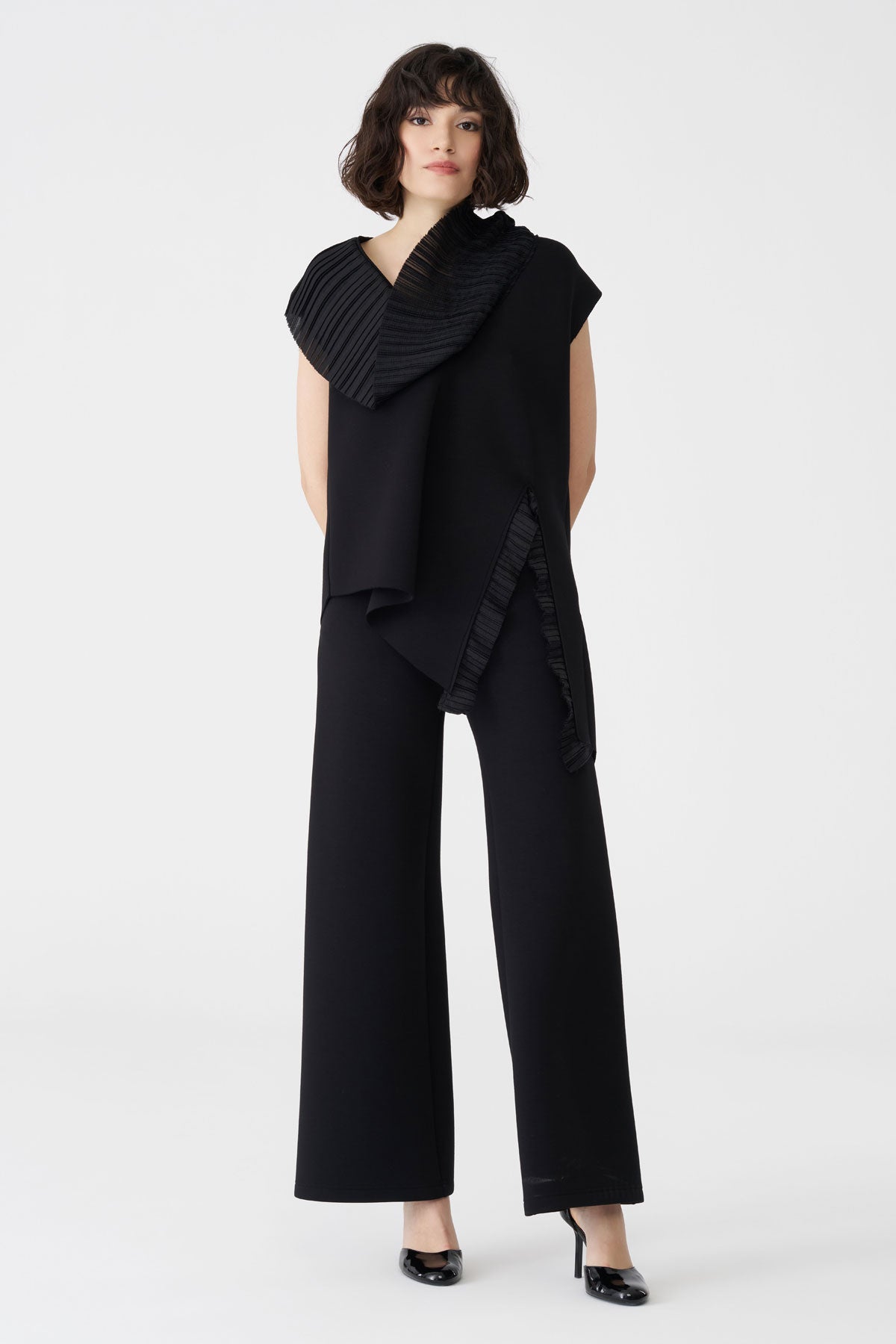 BZ3189 bize black wide leg trousers