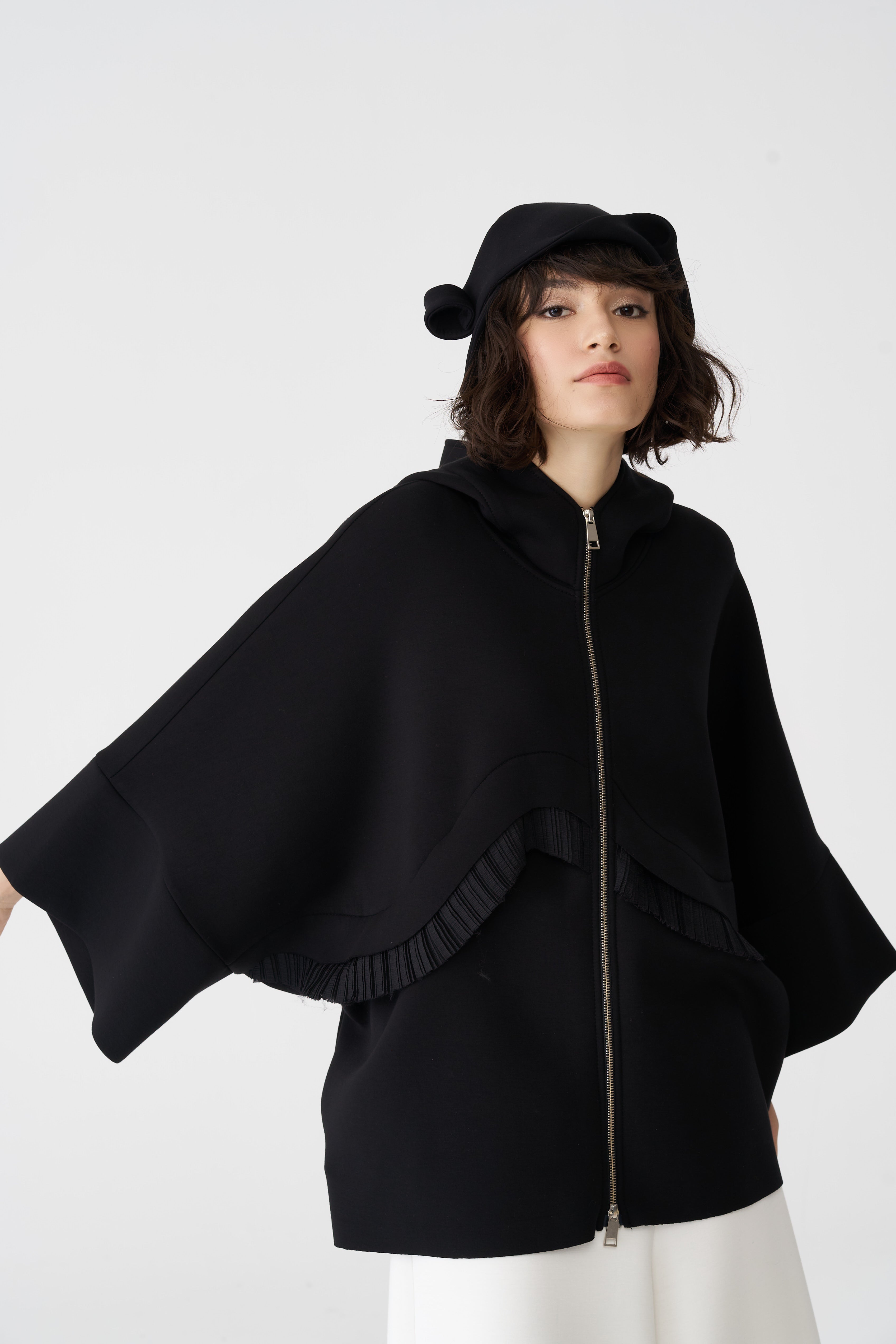 BC5119 bize black zip jacket