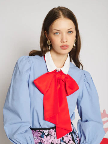 SISTER JANE BLUE CIEL BOW BLOUSE BL1312BLE 226