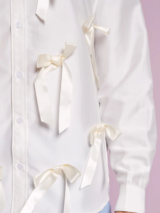 SISTER JANE SNOWDROP SATIN BOW SHIRT 125
