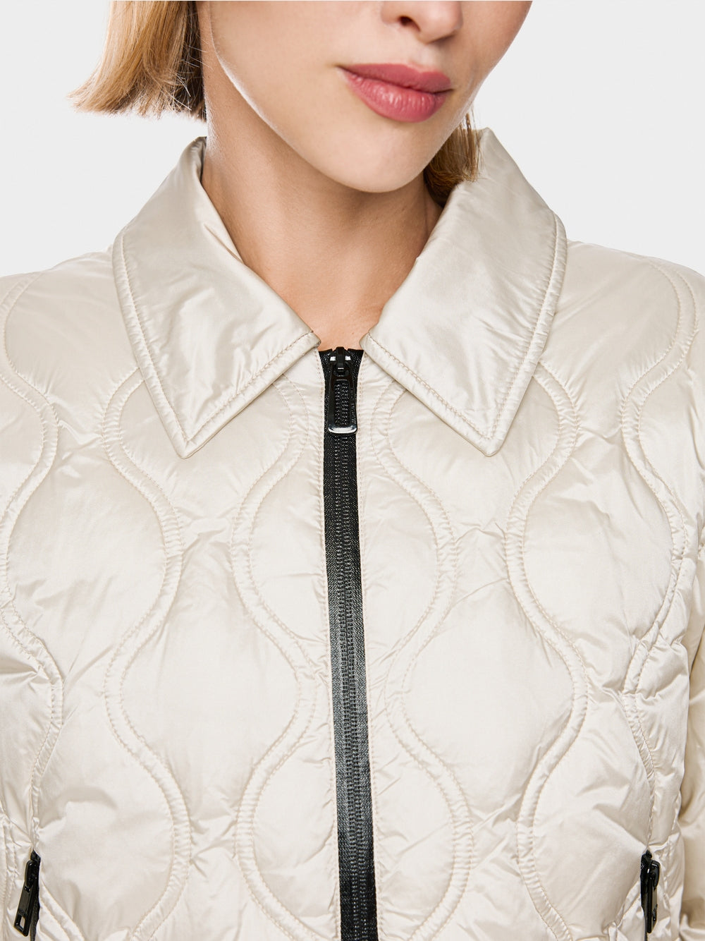 MARCCAIN BEIGE QUILTED JACKET BS1201W67 182 226