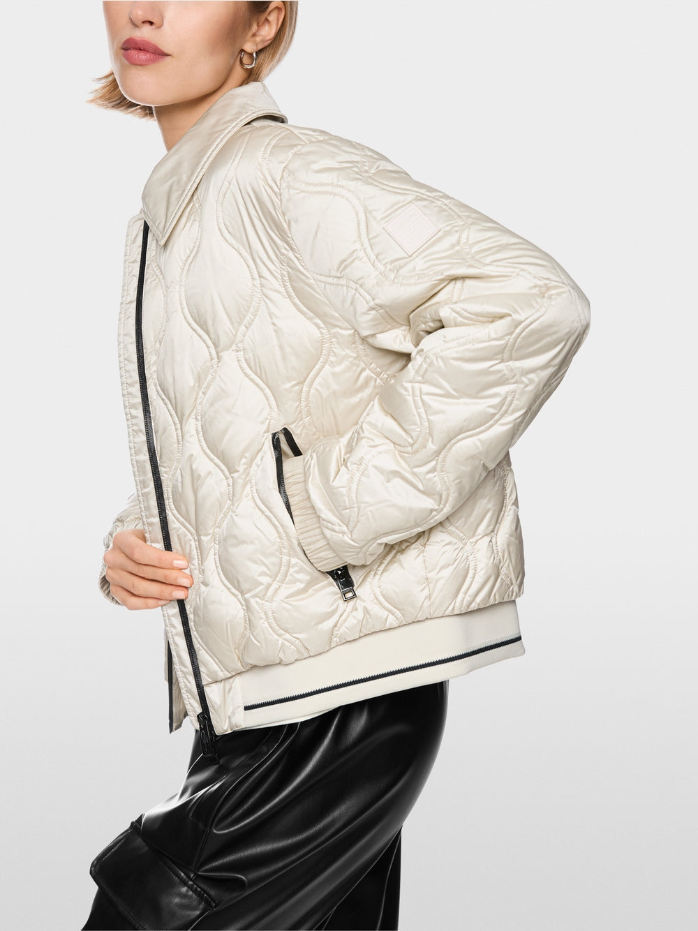 MARCCAIN BEIGE QUILTED JACKET BS1201W67 182 226