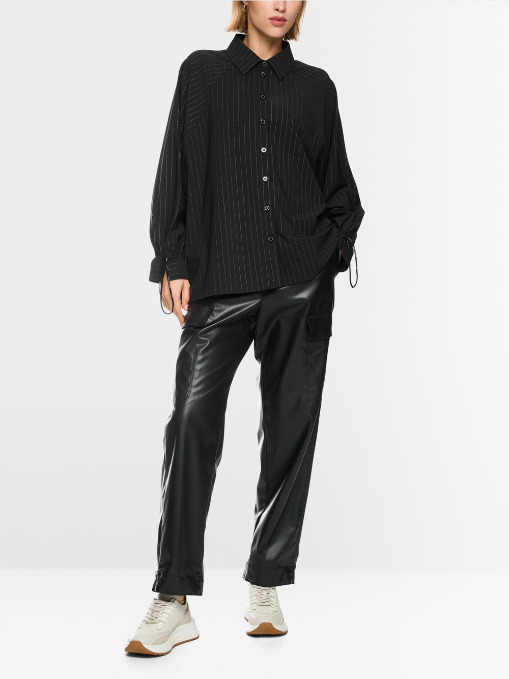 MARCCAIN BLACK STRIPE JERSEY SHIRT BS5104J41 982 226