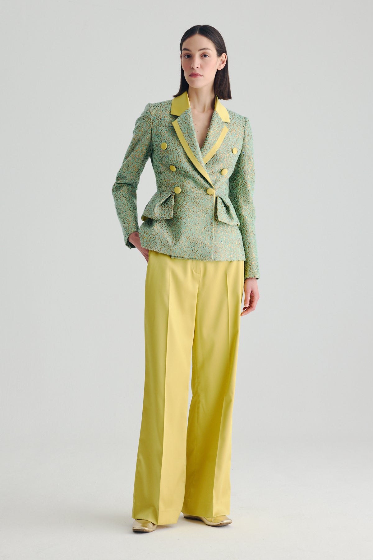 BIRELIN COUTURE LIME SATIN TROUSERS 02-004 226