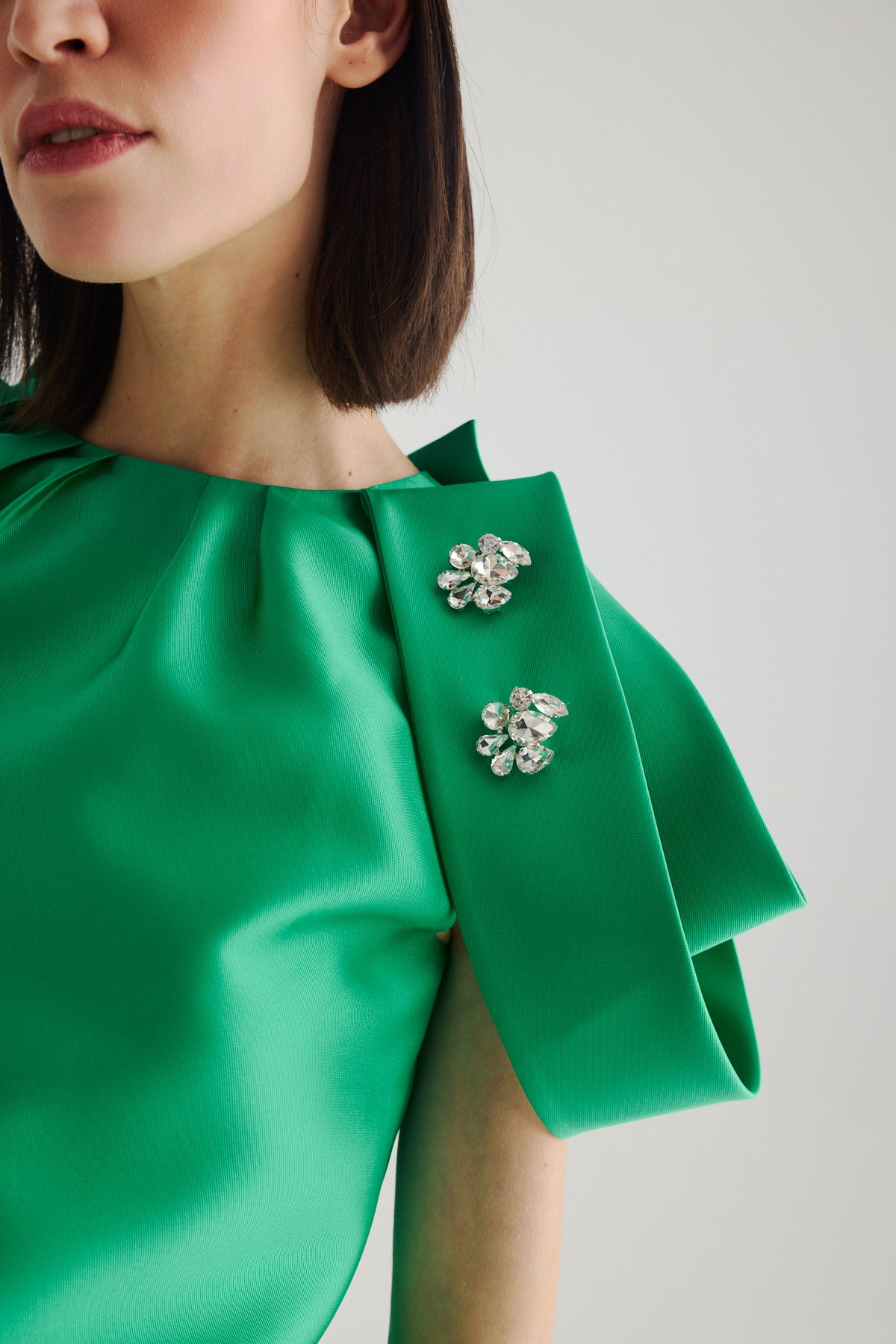 BIRELIN  COUTURE GREEN JEWELLED DRESS 15-107 226