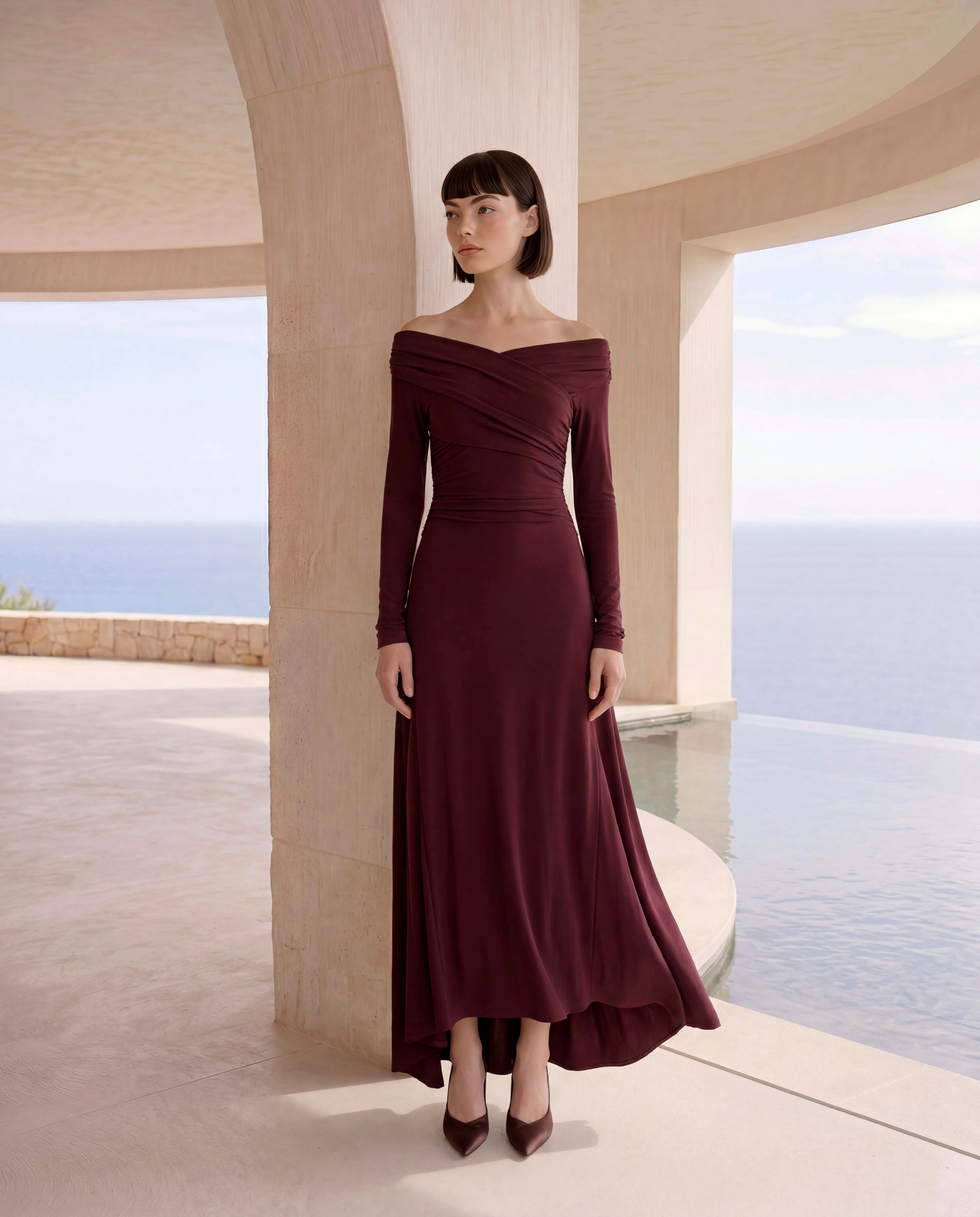 carla ruiz purple bardot jersey dress 53004 