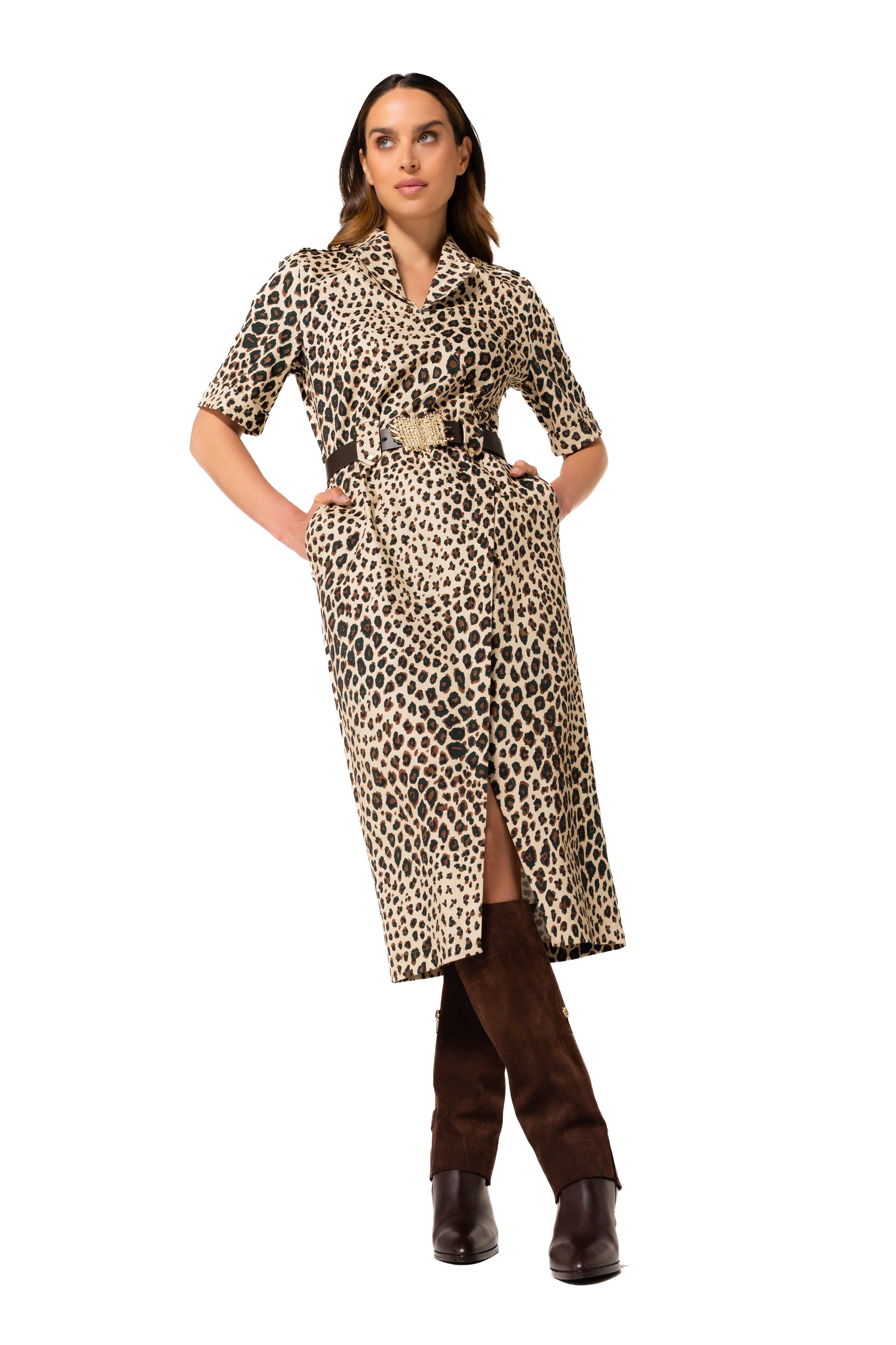 CAROLINE BISS ANIMAL PRINT DRESS 4197 SHOP MACBEES 