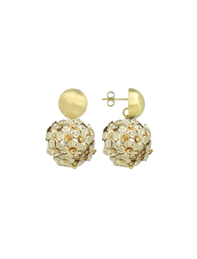LOTT. GIOELLI  GOLD FLOWER GLOBE EARRINGS B83706 126