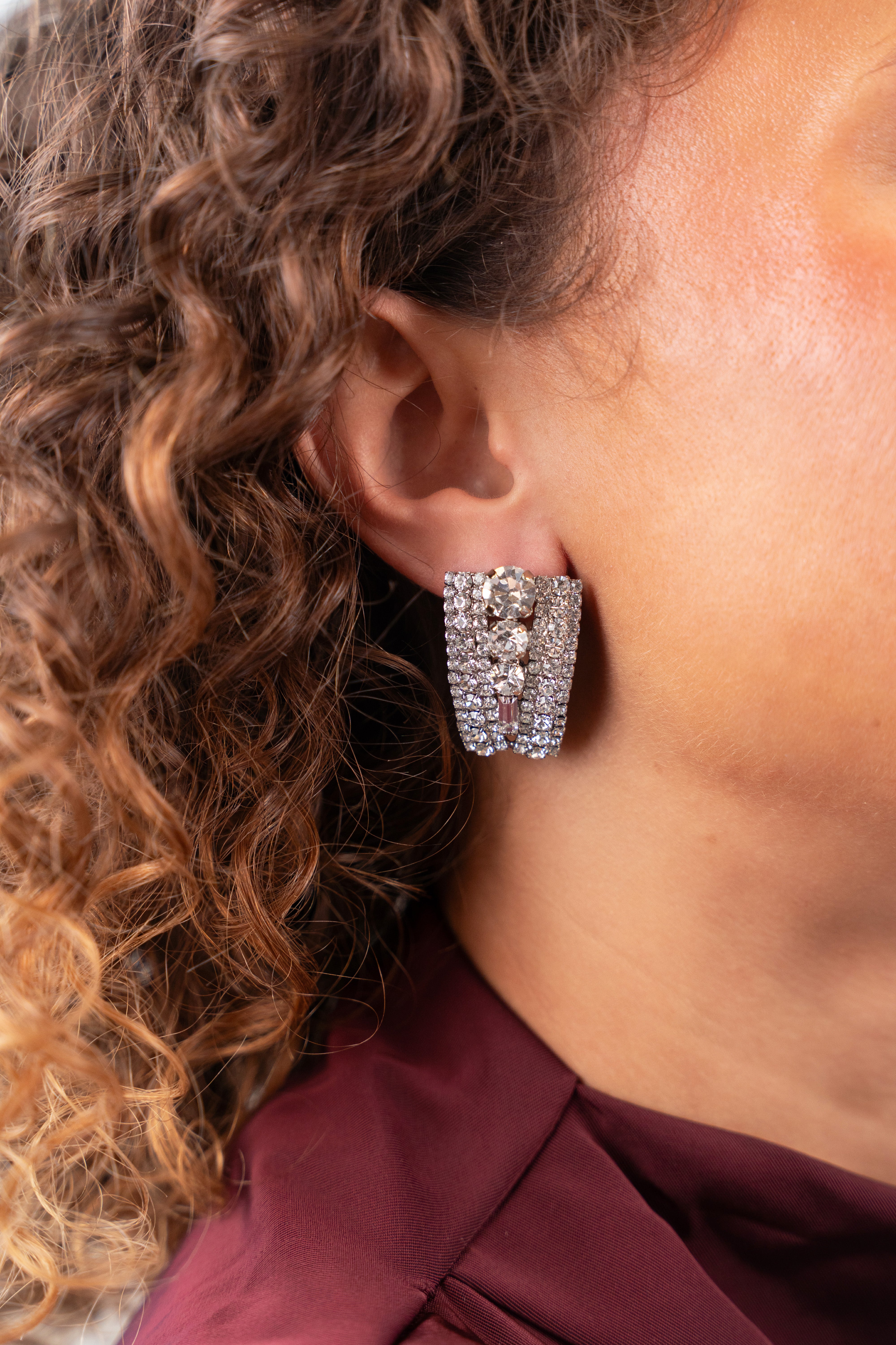 LOTT. GIOELLI  SILVER SHIELD EARRINGS S38112 126