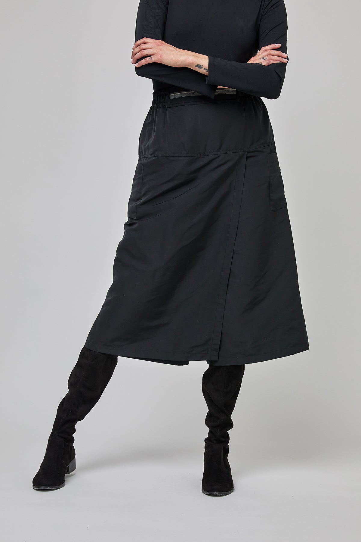 UCHUU BLACK CULOTTES/SKIRT CF25 103 225