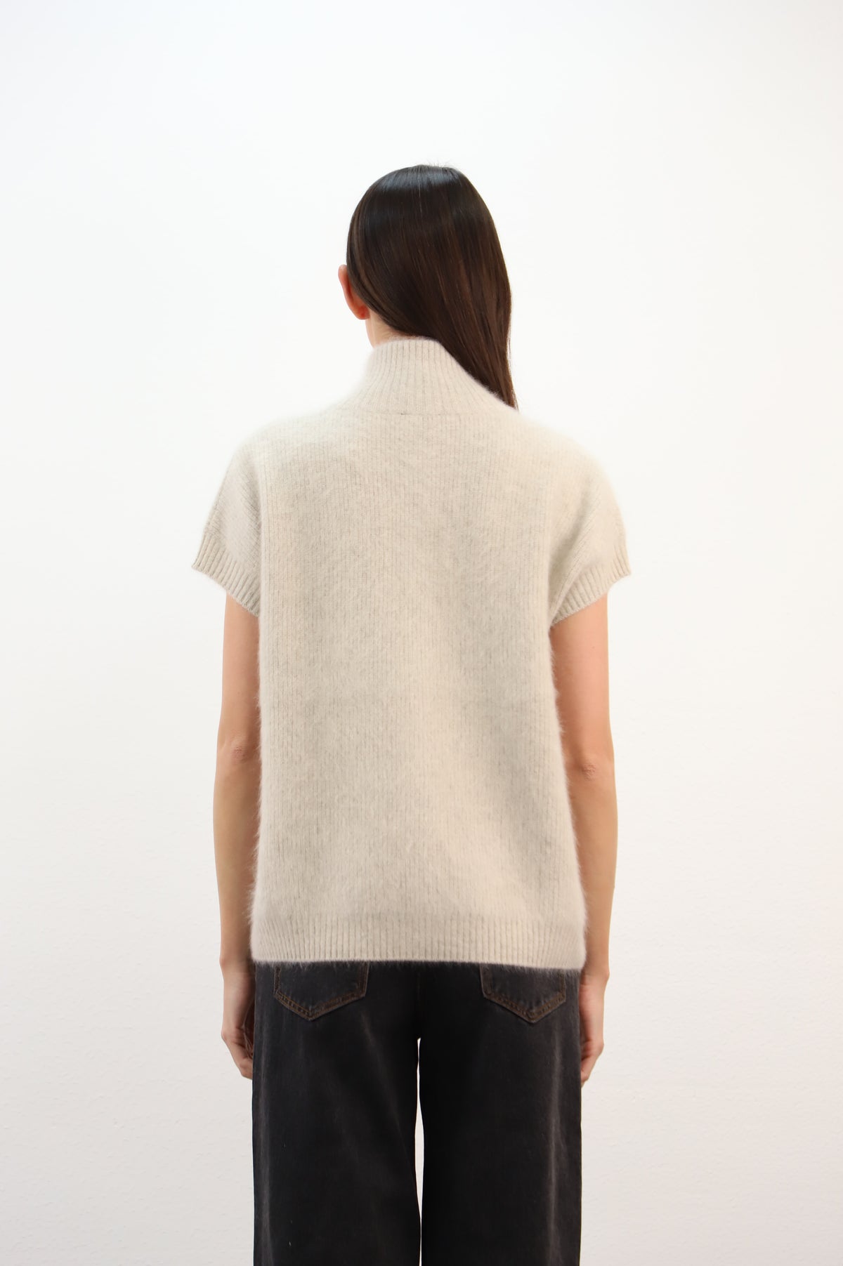 ESTHEME BEIGE ZIP UP KNIT GILLET CKH6333R 226