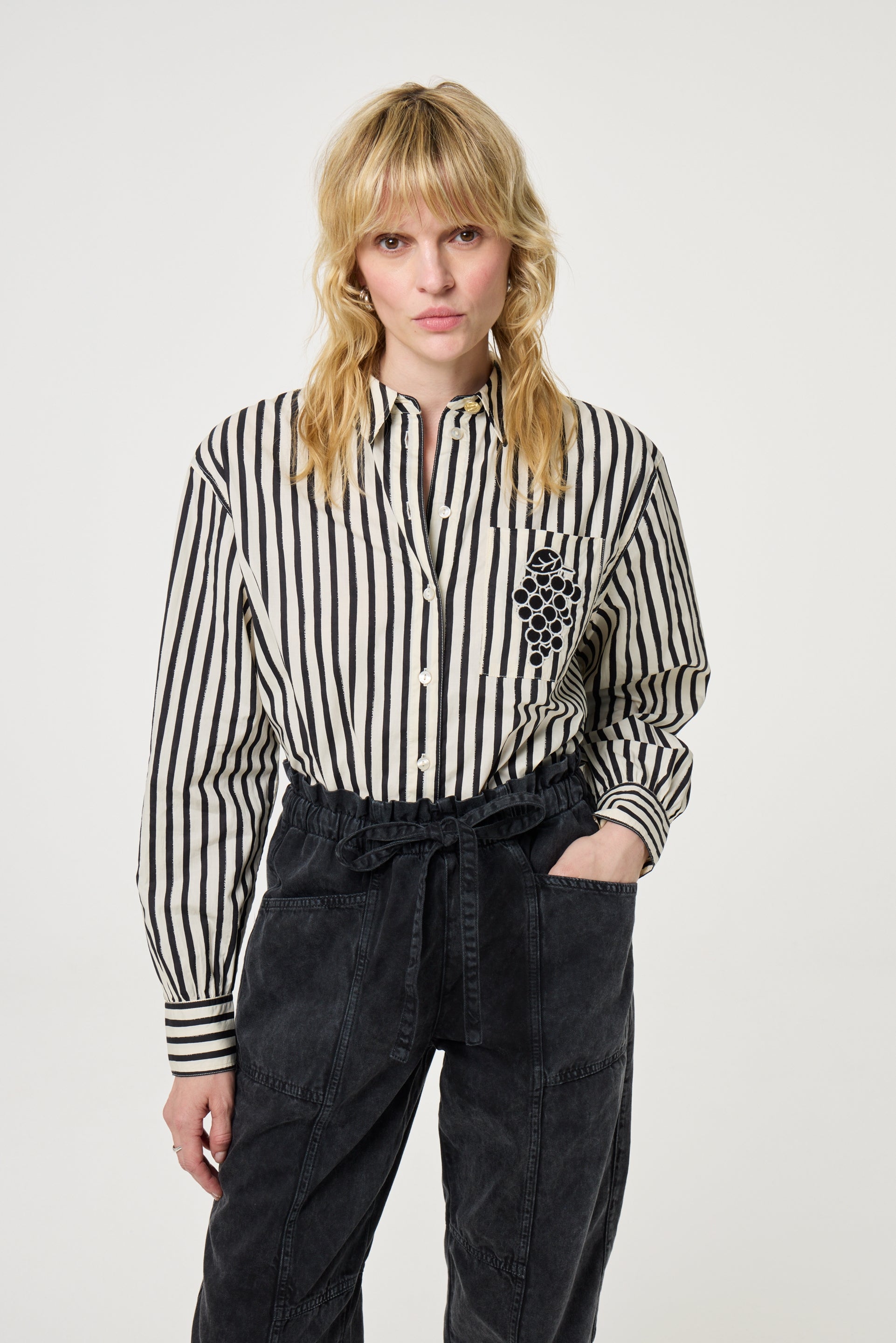 FABIENNE CHAPOT  BLACK ALEX BLOUSE 225