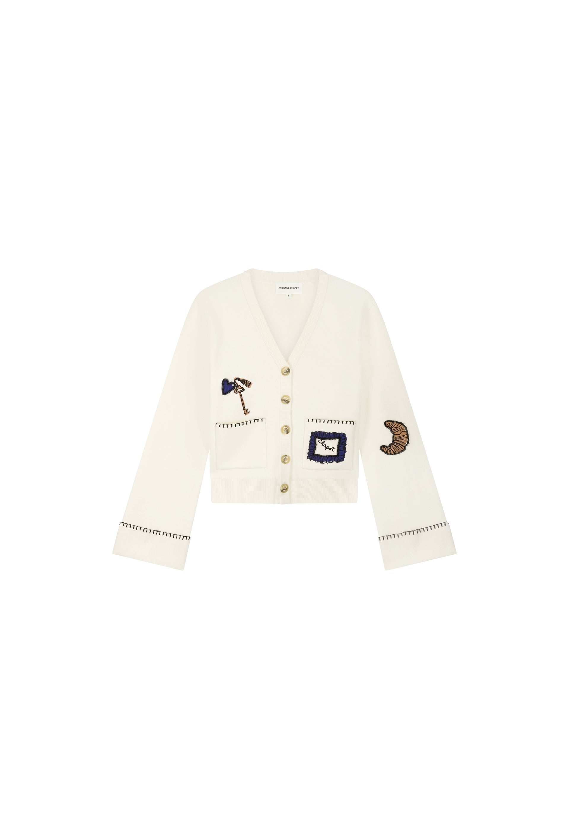 FABIENNE CHAPOT BETTY CARDIGAN WHITE CLTCAR05SS261009 126